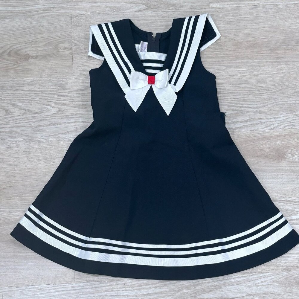 IRIS & IVY Toddler Girl Nautical Sailor Dress - Size 3T